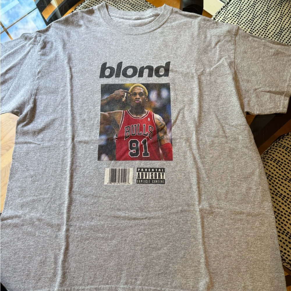 Dennis Rodman classic Gray graphic  Tee